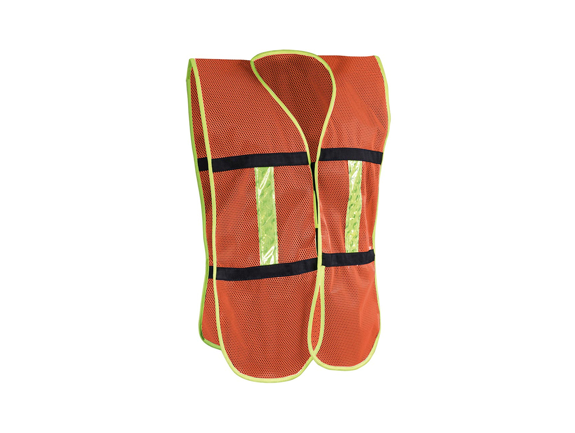 Chaleco de malla anaranjado con bies de alta visibilidad-JYR-1011AN